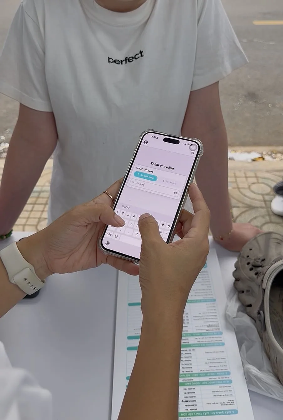 Thêm đơn hàng mới trên TinyClean